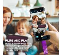 32GB USB Type C Flash Drive Dual Connector USB C 3.0 U Flash Drive for Android Smartphone S10/S9/S8,Huawei Honor,LG,Tablet and Computer (Purple)