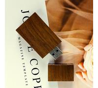 32GB Wooden USB 3.0 Flash Drive Pack of 2,32GB 3.0 Super-Speed USB Flash Drive 32GB USB Flash Drive Elegant USB Flash Drive Business Gift or Gift for Friends,Black Walnut