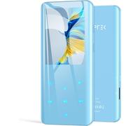 32Go Haut-Parleur Mp3 Bluetooth 5.0 Avec Boutons Tactiles, 2.4 Pouces Grand Écran Lecteur Musical Sport Hifi Audio En Métal Avec Bouton De Volume/Podomètre/Radio Fm, Carte Tf Jusqu`À 128G-Bleu