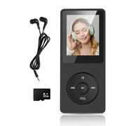 32Go Lecteur MP3 Bluetooth 5.3,Lecteur Musical sans Perte HiFi 70H Ultra-Longue Autonomie,Lecteur mp3 Baladeur Portable avec Haut-Parleur,MP3 Sport pour Adulte Enfant,Noir,Casque