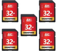 32Go Sdhc Carte Mémoire, Lot De 5 Cartes, Prime Série, Vitesse Jusqu'À 80 Mo/S. Pour Photos, Vidéos, Musique, Fichiers, Caméscope, Caméra, Pc, Classe 10 U1 Uhs-I, Avec 5 Mini Étuis