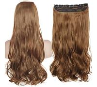 32inch Extensions de Cheveux Synthétiques One piece 5 Clips Longue Ligne Droite Haute Température Fibre Noir Brun Postiche-88-6,22inches,Chine
