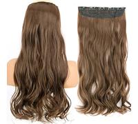 32inch Extensions de Cheveux Synthétiques One piece 5 Clips Longue Ligne Droite Haute Température Fibre Noir Brun Hairpiece-88-8,32inches,China