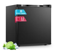 32L Mini Congélateur, Porte Réversible, 4 Étoiles, Silencieux, pratique dans le Bureau, l'Hôtel et la Maison, Noir