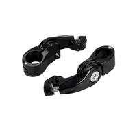 32mm 1.25" Motorcycle Foot Peg Clamps Compatible avec Touring Sportster Chopper Bobber et Bikes Similaires avec Garde de Moteur 32mm(Black)