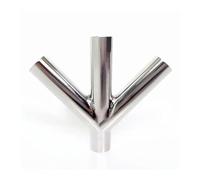 32mm 1.25" Pipe OD Butt Welding Oblique Y-Shaped 4 Way SUS 304 Stainless Fitting Spliter Homebrew Beer Wine