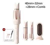 32Mm Bigoudi Automatique Rotatif Automatique Rouleau De Cheveux En Céramique 40Mm Grande Onduleur Professionnel Fer À Friser Baguette À Friser Cheveux Onduler.28Mm 32Mm 40Mm Comb.L'Ua
