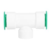 32mm PPR Push - In Tee Connector | 3/4 Inch Female Thread for Quick Plumbing | Water Pipe Fittings for PPR/PE/PVC Pipes | Sturdy Plastic Fitting