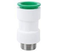 32mm to G1in Male Thread Quick Connector | Leak - Proof Plastic Pipe Fitting for PPR/PE/PVC Pipes | Easy Install Straight Tube Fittings | 90mm Length, 114g Weight