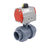 32mm Vanne À Bille Pneumatique PVC Double Effet
