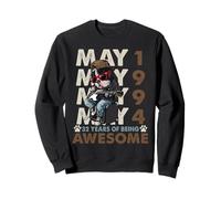 32nd Birthday Dog Lover May 1996 Vintage 32 Years Old Men Sweatshirt