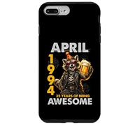 32nd Birthday Raccoon Beer April 1994 Vintage 32 Years Old Coque pour iPhone 7 Plus/8 Plus