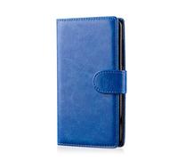 32nd Étui Portefeuille en Cuir PU Flip Coque pour Samsung Galaxy A5 (2015), Housse avec Fentes CB et Fermeture Magnétique - Bleu Foncé