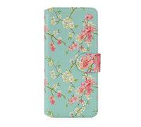 32nd Floral Series 2.0 - Étui Portefeuille en Cuir PU Design Floral pour Samsung Galaxy A71 (2020), Housse Concevoir avec Fentes CB et Fermeture Magnétique - Printemps Bleu