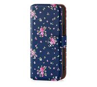 32nd Floral Series 3.0 - Étui Portefeuille en Cuir PU Design Floral pour OnePlus Nord CE 2 Lite 5G, Housse Concevoir avec Fentes CB et Fermeture Magnétique - Rose Retro Indigo