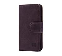 32nd Premium Series - Étui Portefeuille Flip en Cuir Véritable pour Samsung Galaxy A5 (2016), Housse Concevoir avec Fentes CB et Fermeture Magnétique - Marron Foncé