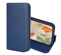 32nd Série Classique 2.0 - Étui Portefeuille en Cuir Véritable Coque pour Google Pixel 9 / Pixel 9 Pro, Housse avec Blocage RFID Fente CB, Fermeture Magnétique et Fonction de Support - Bleu Marine