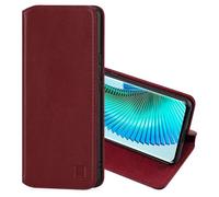 32nd Série Classique 2.0 - Étui Portefeuille en Cuir Véritable Coque pour Honor Magic 6 Lite, Housse avec Blocage RFID Fente CB, Fermeture Magnétique et Fonction de Support - Bourgogne