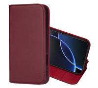 32nd Série Classique 2.0 - Étui Portefeuille en Cuir Véritable Coque pour iPhone 16 Pro Max (6.9"), Housse avec Blocage RFID Fente CB, Fermeture Magnétique et Fonction de Support - Bourgogne