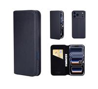 32nd Série Classique 2.0 - Étui Portefeuille en Cuir Véritable Coque pour iPhone 18 Pro/iPhone 17 Pro (6.3"), Housse avec Blocage RFID Fente CB, Fermeture Magnétique et Fonction de Support - Noir