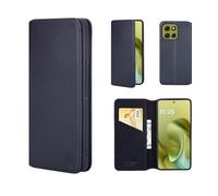 32nd Série Classique 2.0 - Étui Portefeuille en Cuir Véritable Coque pour Motorola Moto G86, Housse avec Blocage RFID Fente CB, Fermeture Magnétique et Fonction de Support - Noir
