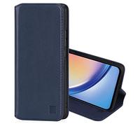 32nd Série Classique 2.0 - Étui Portefeuille en Cuir Véritable Coque pour Samsung Galaxy A34 (2023), Housse avec Blocage RFID Fente CB, Fermeture Magnétique et Fonction de Support - Bleu Marine