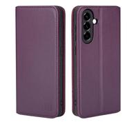 32nd Série Classique 2.0 - Étui Portefeuille en Cuir Véritable Coque pour Samsung Galaxy A37 5G, Housse avec Blocage RFID Fente CB, Fermeture Magnétique et Fonction de Support - Aubergine