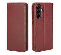 32nd Série Classique 2.0 - Étui Portefeuille en Cuir Véritable Coque pour Samsung Galaxy A57 5G, Housse avec Blocage RFID Fente CB, Fermeture Magnétique et Fonction de Support - Bourgogne