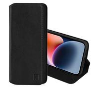 32nd Série Classique 2.0 - Étui Portefeuille en Cuir Véritable pour Apple iPhone 13 (6.1"), Housse Concevoir avec Fentes CB et Fermeture Magnétique Coque - Noir
