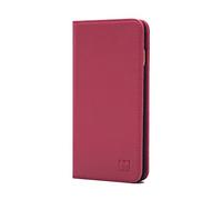 32nd Série Classique - Étui Portefeuille en Cuir Véritable pour Apple iPhone 6 & 6S, Housse Concevoir avec Fentes CB et Fermeture Magnétique - Rose Foncé