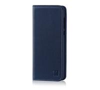 32nd Série Classique - Étui Portefeuille en Cuir Véritable pour Huawei P20 Lite, Housse Concevoir avec Fentes CB et Fermeture Magnétique - Bleu Marine