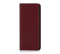 32nd Série Classique - Étui Portefeuille en Cuir Véritable pour Samsung Galaxy S7, Housse Concevoir avec Fentes CB et Fermeture Magnétique - Bourgogne