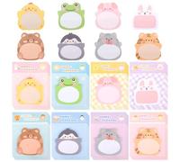 32PCS Animal Sticky Notes Set, Notes Autocollantes Papeterie Kawaii, Dessins Animés Annotation Livre Onglets D'annotation, Bloc-Notes En Forme de Mémo pour Maison Bureau École (8 Modèles)