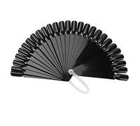 32pcs False Nail Tip Stick Stick Palette Manucure Afficher Outils pour Nail Art Practice Noir et transparent 32 couleurs adaptées à une utilisation professionnelle ou à domicile (Noir)
