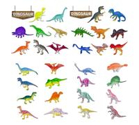 32Pcs Jouet Dinosaure Figurine Dinosaure pour Les Enfants, Jurassic World Assortiment de Figurines Préhistoriques en Miniature, Jouets pour Enfants de 3 Ans et Plus