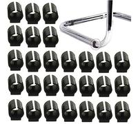 32pcs Patin Pied Chaise Tube Embout Tampon Capuchon Bouchon Protection Plancher Meuble Forme U En Plastique Chaise Casquettes,Chaise Jambe Caps Silicone Tube Pince (16mm,Noir)