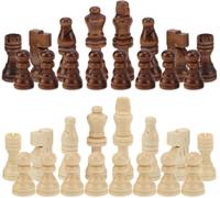 32pcs Pièces D'échecs En Bois,Pièces D'échecs Portables Coffret De Jeux De Société Pièces D'échecs Professionnelles Uniquement Pièces D'échecs Jeu D'échecs Pions Figurines Sans Pension