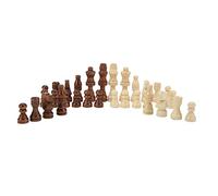 32pcs Pieces d'échecs en Bois Uniquement, Jeu d'échecs pions avec Jeu de Plateau de Voyage en Feuille de Voyage en Bois pour Les réunions de Famille Camping Picnic