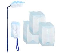 32Pcs Plumeau Poussiere Recharge Kit, OctBird 30Pcs Recharges Plumeau avec 2 Manche Long et Court, Recharge Manuelle de Chiffon à Poussière, Recharges Dépoussiérantes pour Poussière, Poils D'Animaux