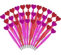 32pcs Stylos En Forme De Coeur De La Saint-Valentin Stylos À Bille Fantaisie 1 Mm Stylo Roller À Encre Gel Noir Jolis Stylos De Bureau Pour La Saint-Valentin Fête Faveur Étudiant Enseignant.[G1407]