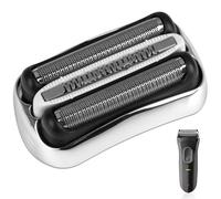 32S Tete de Rasoir Braun Serie 3, Tête de Rechange pour Rasoir Electrique a Barbe pour Hommes pour Series 3 300S 301S 310S 3020S 3030S 3040S 3080S, Argent