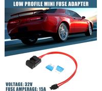 32V Bas Profile Mi-ni Fusible Adaptateur Trousse avec 2pcs 15A Lame Style Fusible