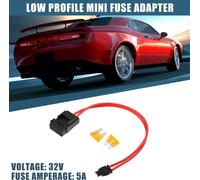 32V Bas Profile Mi-ni Fusible Adaptateur Trousse avec 2pcs 5A Lame Style Fusible