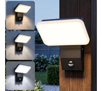 32W Applique Murale Exterieur avec Détecteur de Mouvement 6500K 4500K 3000K | Eclairage Exterieur avec Detecteur, Rotation Verticale 350°&Horizontale 270°, IP65 Lampe Murale Exterieur pour Jardin Garage
