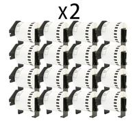 32x DOREE DK-22205 DK22205 Étiquettes Continues, compatibles avec Brother DK-22205, 62 mm x 30,48 m étiquettes blanches, pour les imprimantes Brother QL-500,QL-550,QL-570,QL-700,QL-710W,QL-800