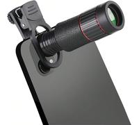 32x Objectif téléobjectif avec longue focale pour iPhone et Android, objectif zoom pour caméras de téléphone portable avec clip pour téléphone pour prendre des photos et des vidéos compatible avec iPh