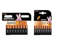 32X Piles Duracell AA + AAA Plus Power Boost (1 Blister de 16 Piles AA 150% Plus Longue + 1 Blister de 16 Piles AAA 100% Plus Longue) 32 Piles (LR6/MN1500 + LR03/MN2400)