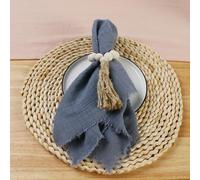 32x32 cm 50 pièces Vert Sauge rétro Gaze Coton Serviette torchon fête de Mariage Table de noël décor bavures Serviettes