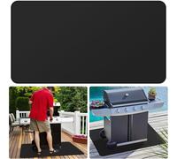 32x60 Under Desk Grill Mat,Double Sided Fire Retardant Oil Resistant Grill Mat for Outdoor Fire Pit Fireplace Stove Smokers BBQ