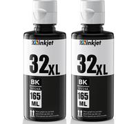32XL Bouteille d'encre Noire Grande capacité 330 ML (1VV24AE) Compatible avec HP Smart Tank Plus 455 555 559 570 655 5105 5106 7005 7006 7305 7306 7605,32 XL Encre